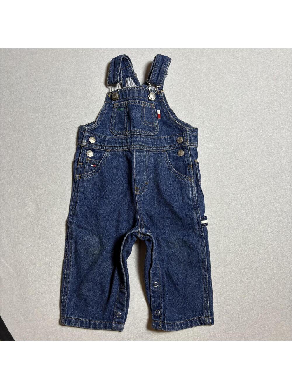 y2k vintage Tommy Hilfiger Baby Denim Overalls 6-12M Unisex